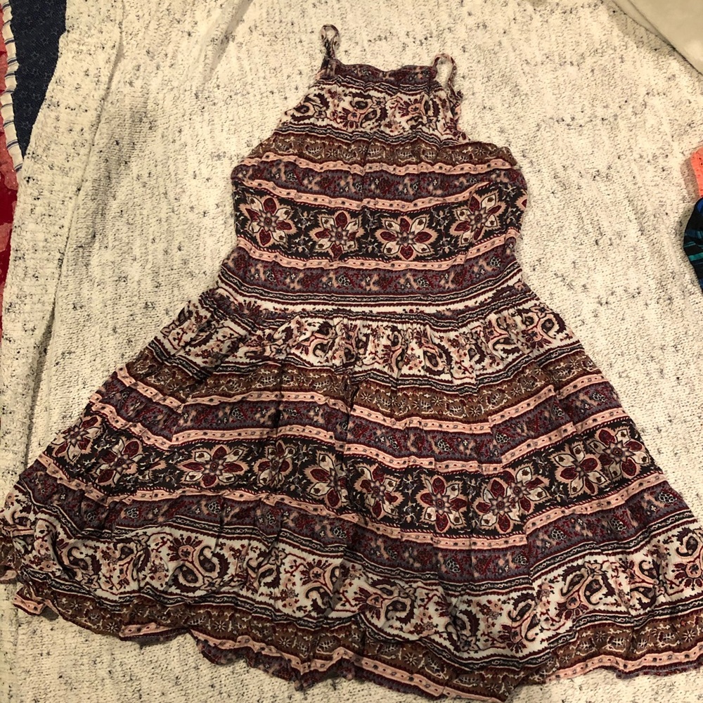 High neck line dress